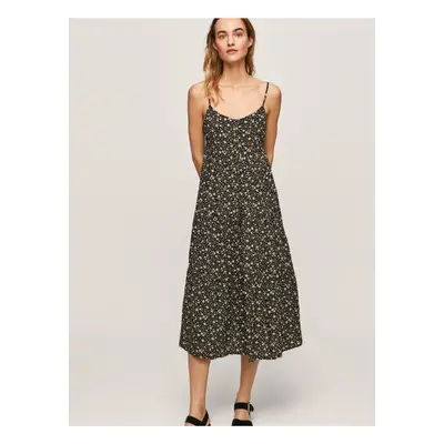 Black Women Floral Dress Pepe Jeans - Women