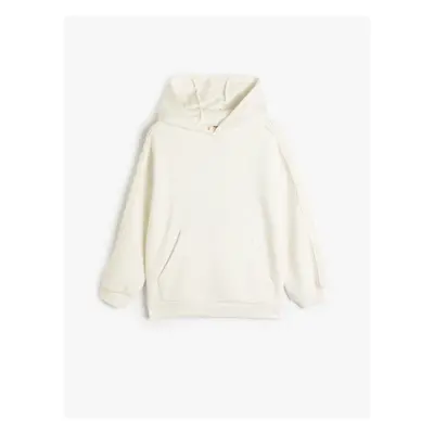 Koton Basic Hooded Sweatshirt Long Sleeve Kangaroo Pocket Ribbon