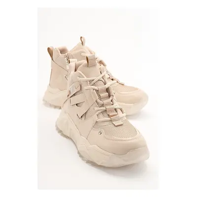 LuviShoes CLARA Women's Beige Rose Sports Boots.