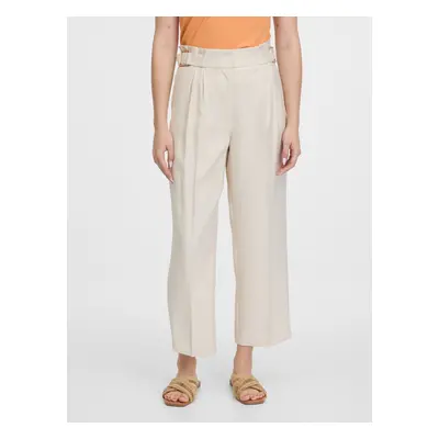 Orsay Beige Women's Wide Leg Trousers - Women's