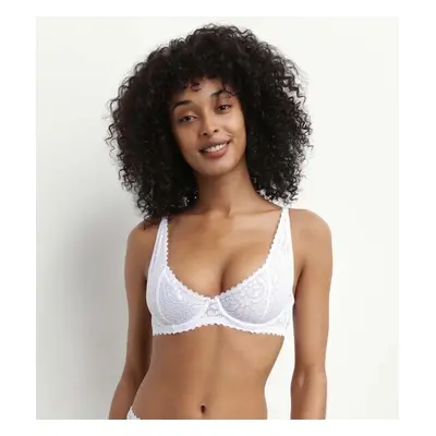 DIM DAILY DENTELLE UNDERWIRE BRA - Women's lace bra - white