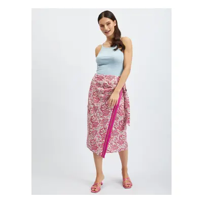 Orsay Pink Patterned Skirt - Women