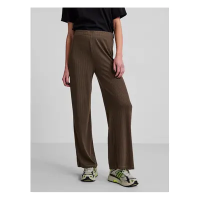 Dark Green Ribbed Loose Pants Pieces Molly - Women