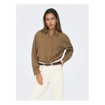 Brown Ladies Shirt ONLY Iris - Ladies