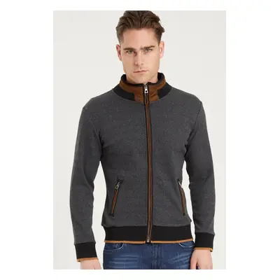 1021 DEWBERRY MEN'S SWEATSHIRT-DIAGONAL ANTHRACITE