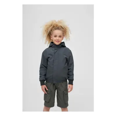 Children's windbreaker with front zipper anthracite