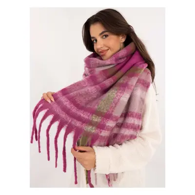 Light purple and khaki thick women's scarf