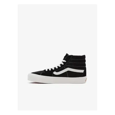 Black Ankle Sneakers with Leather Details VANS SK8-Hi - Women