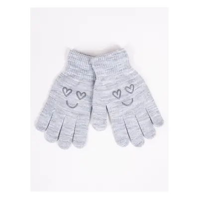 Yoclub Kids's Girls' Five-Finger Gloves RED-0012G-AA5A-017