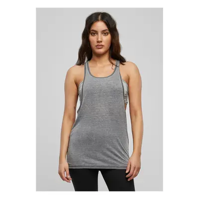 Ladies Loose Burnout Tank Dark Grey