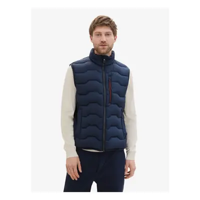 Dark blue men's quilted vest Tom Tailor - Men's