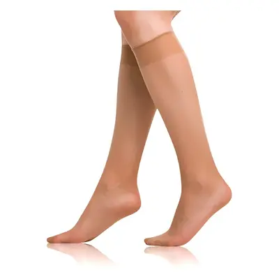 Bellinda DIE PASST KNEE-HIGHS DAY - Women's tights matte knee-high socks - almond