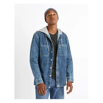 Celio Denim Shirt With Caoris Hood - Men