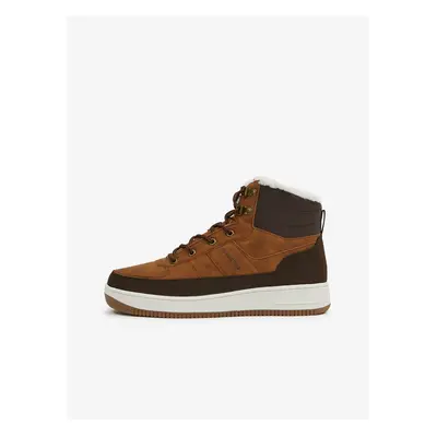 SAM73 Brown Insulated Ankle Sneakers in suede finish SAM Fafte - Men