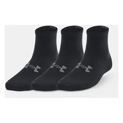 Under Armour Socks UA Essential 3pk Qtr Yth-BLK - unisex