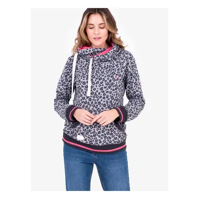 Pink-grey Womens Patterned Hoodie Brakeburn - Women