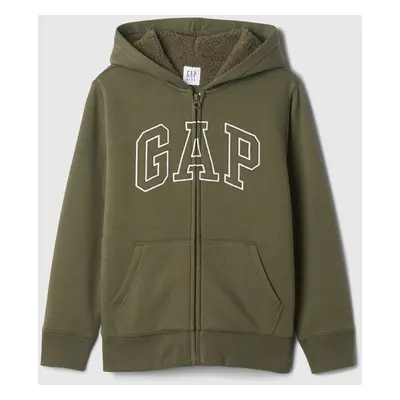 GAP Children's sherpa sweatshirt with logo - Boys