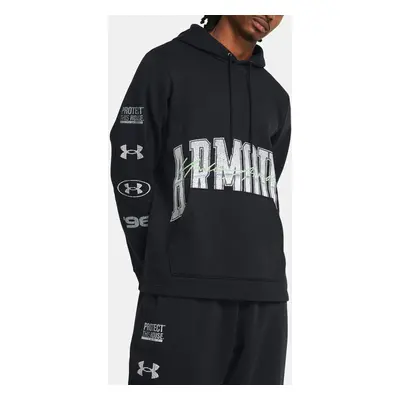 Under Armour Sweatshirt UA Essential Flc Nov Hood-BLK - Men's