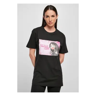 Ladies Girls Win T-Shirt Black