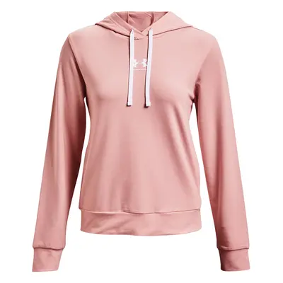 Women's Under Armour Rival Terry Hoodie-PNK