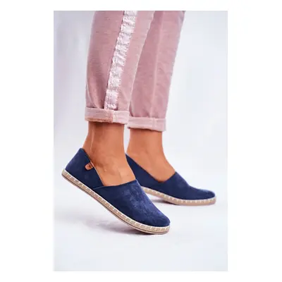 PE1 Női Velvet Espadrilles Navy Vulcano