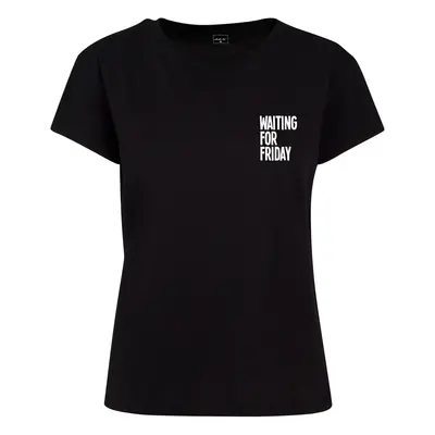 Ladies Waiting For Friday Box Tee Black