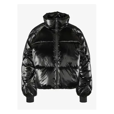 Black Women's Quilted Winter Jacket Noisy May Kit - Women