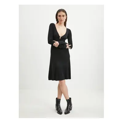 Black Ladies Sweater Dress Guess Olivia - Women