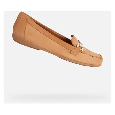 Light brown women's moccasins Geox Annytah Moc - Women's