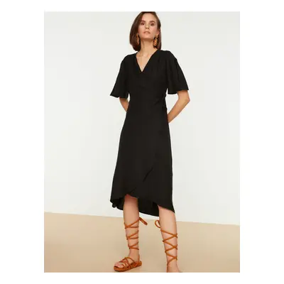 Black Trendyol Wrap Dress - Women