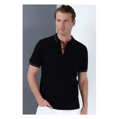 T8567 DEWBERRY MEN'S T-SHIRT-BLACK