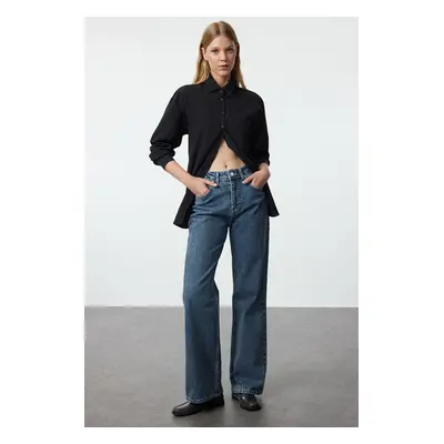 Trendyol Blue High Waist Wide Leg Jeans