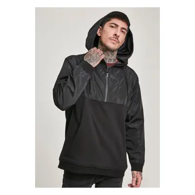 Military Half Zip Hoody Black