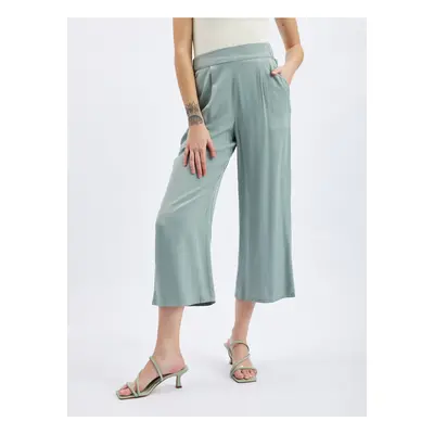 Orsay Light Green Ladies Shortened Wide Pants - Women