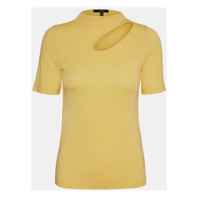 Yellow T-shirt with slit VERO MODA Glow - Women