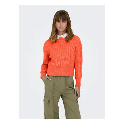 Orange women's sweater ONLY Agnes - Women