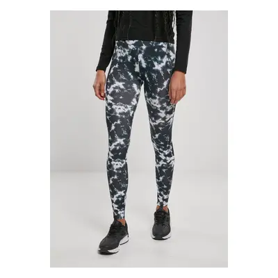 Women's leggings with tie, black/white