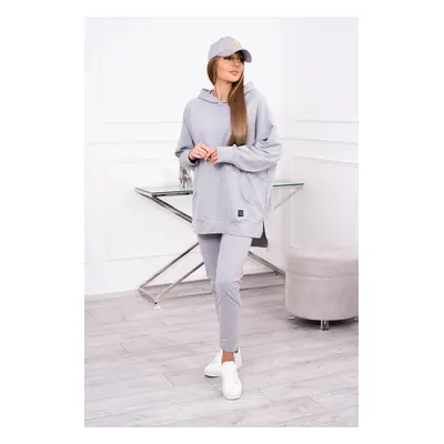 Set with sweatshirt in gray color