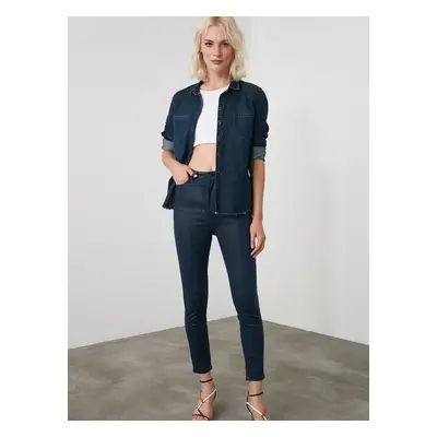 Navy Blue Skinny Fit Jeans Trendyol - Women