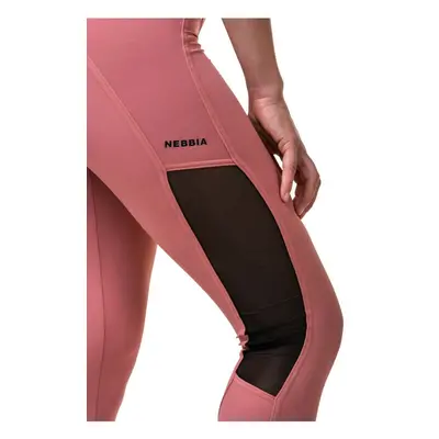 Women's Leggings Nebbia Mesh leggings high waist old rose