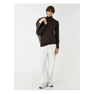 Koton Textured Sweater Turtleneck