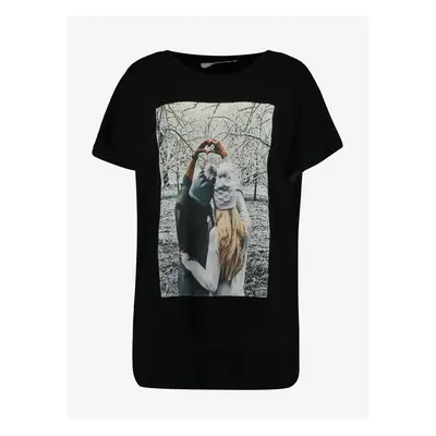 Haily ́s Black T-shirt with print Hailys Lia - Women