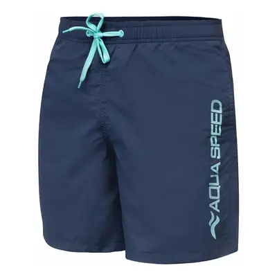 AQUA SPEED Man's Swimming Shorts Owen Navy Blue