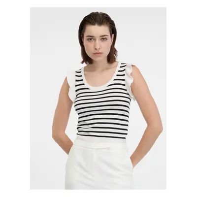 Orsay Black & White Women Striped T-Shirt - Women