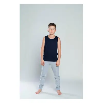 Boys' T-shirt Tytus with wide straps - dark blue