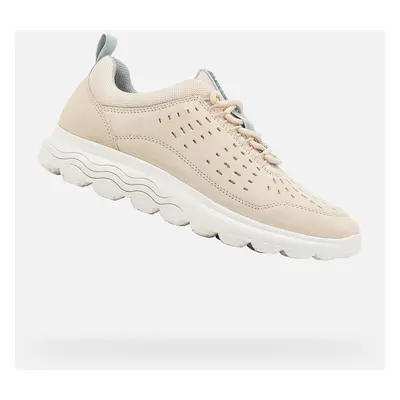 Cream women's sneakers Geox Spherica - Women's