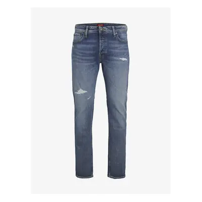 Blue men's straight fit jeans Jack & Jones Mike - Men's