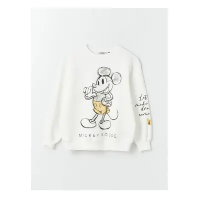 LC Waikiki Crew Neck Mickey Mouse Printed Long Sleeve Women's Sweatshirt