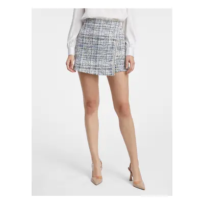 Orsay Blue-cream women's tweed skirt - Women