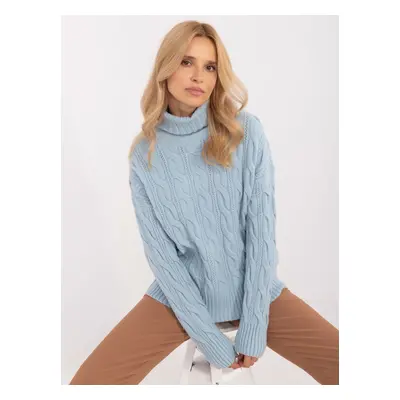 Light blue women's oversize sweater